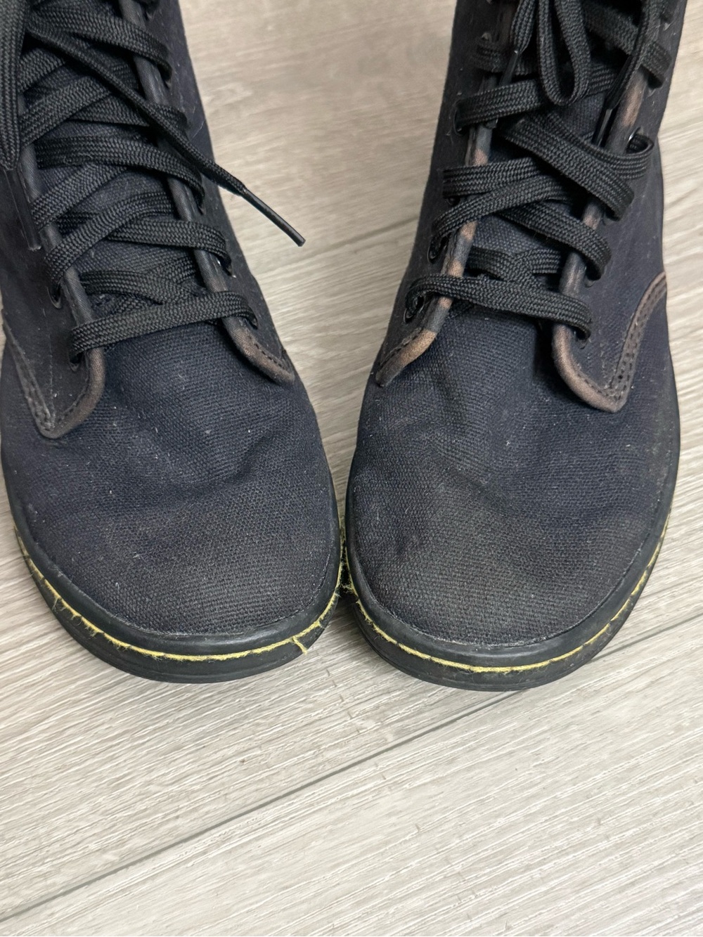Dr. Martens Black Canvas Lace-Up Women’s Boots - Picture 3 of 7